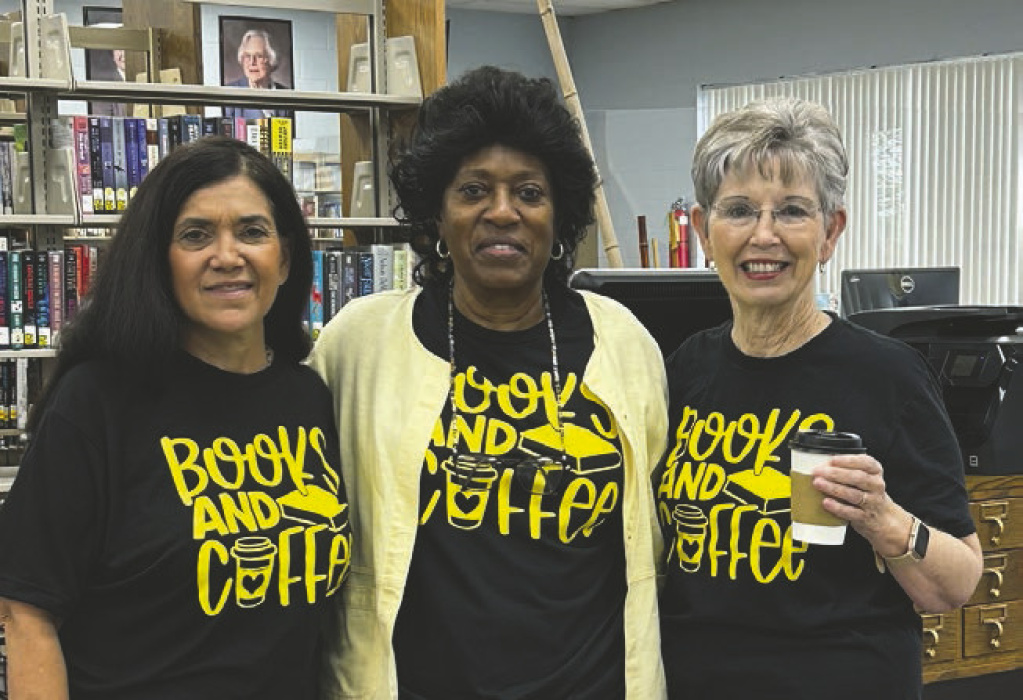The grand opening of the new coffee bar at the East Carroll Parish Library was held recently. Pictured enjoying the coffee vibe are (from left) Bobbie Prine, Autrolia Layton, and Carolyn Brown.